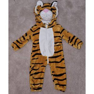 Baby Tiger Halloween Costume Size 70 Approx 6-12 Months Hooded Jumpsuit IDGIRL